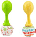 Fisher Price BLT33, Rumba Rasseln mit Stoffenden, Babyspielzeug ab 3 Monaten – Bild 5