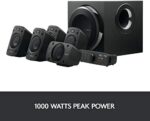 Logitech Z906 5.1 Sound System, Lautsprecher mit 1000 Watt Surround Sound, THX, Mehrere Audio-Eingänge, Fernbedienung, EU Stecker, PC/PS4/Xbox/Stereo-Anlage/TV/Smartphone/Tablet – Bild 3