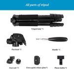 Victiv Kamera Stativ, leichtes Camera Tripod mit Abnehmbar 3-Wege-Kopf, Aluminium fotostativ für DSLR Canon Nikon Sony, Dreibeinstativ for Smartphone mit Handy Halterung – Bild 8