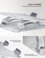 Nulaxy Laptopständer – Höhenverstellbar, Belüftet & Universell für 10–17" Notebooks (Silber) – Bild 5