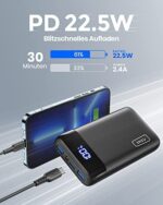 INIU Power Bank 20000mAh, 22,5W Powerbank klein Aber stark (USB C Input & Output), 3A USB C PD 3.0 QC 4.0 Externer Handyakkus, kompatibel mit iPhone 14 13 12 11 Pro Max, Samsung, iPad, Huawei, Switch – Bild 2