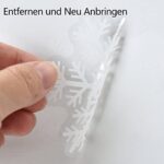 Lynlon 108 Fensterdeko Schneeflocken Schneeflocken Fensterbilder Abnehmbare Fensterdeko Statisch Haftende PVC Aufkleber für Weihnachts-Fenster Dekoration, Türen,Schaufenster, Vitrinen, Glasfronten – Bild 5