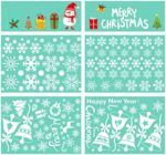 AmzKoi 160 Fensterbilder Weihnachten Selbstklebend, 6 Blätter Weihnachten Fenstersticker Winter Deko Weihnachtsdeko, Fensterbilder Weihnachten Wiederverwendbar – Bild 4