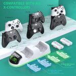 OIVO Controller Ladestation mit 2 wiederaufladbaren Akku für Xbox One/Xbox Series X/S, Xbox One Controller Ladestation mit 2 x1300mAh wiederaufladbaren Akkus – Bild 2
