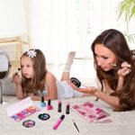 Playkidiz Echtes waschbares Spiel-Make-up-Set für Prinzessinnen – Kinder-Make-up-Set für Mädchen, ungiftig – komplettes Make-up-Anziehset mit Tasche – Bild 7