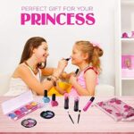 Playkidiz Echtes waschbares Spiel-Make-up-Set für Prinzessinnen – Kinder-Make-up-Set für Mädchen, ungiftig – komplettes Make-up-Anziehset mit Tasche – Bild 4