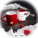 Miamio Keramik-Tassen „Kissing“ – Premium Geschenkset für Paare – Bild 3