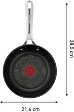 Tefal Jamie Oliver Cook´s Direct On Bratpfanne Induktionsgeeignet | Spülmaschinengeeignet |Langlebige Antihaft-Beschichtung | Thermo-Signal-Technologie | Edelstahl/Schwarz – Bild 6