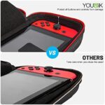 Tasche für NS Switch, Switch OLED, Younik Upgrade Version harte Reisetasche mit grösserem Stauraum für 19 Spielkassetten und anderes NS Switch Zubehör – Bild 4