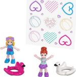 Polly Pocket FRY38 -World Flamingo-Schwimmring Schatulle, zum Spielen und Mitnehmen & GTN13 - Corgi-Hundehotel Schatulle im Haustierhotel-Design, Spielzeug ab 4 Jahren – Bild 5