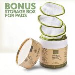 Greenzla Abschminkpads Waschbar (20 Stück) mit waschbarem Wäschesack und runder Box zur Aufbewahrung, Natürlicher Bambus & Bio-Baumwolle, Wiederverwendbare Wattepads für alle Hauttypen, Zero Waste – Bild 5
