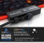 Titanwolf - CSL RGB Gaming Mauspad - LED Schreibtischunterlage - 800x300 mm - XXL Mousepad - LED Multi Color - 11 Beleuchtungs-Modi - 7 LED Farben Plus 4 Effektmodi – Bild 5