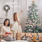 SOLEDI Natürliche Premium Holzscheiben Runde 8-9cm 26 Stücke zum Basteln - Baumscheiben mit Loch für Malerei, DIY, Weihnachten deko - Fest und Stabil Astscheiben mit Lanyard – Bild 2
