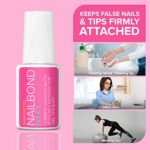 NYK1 NailBond Extra Starker Nagelkleber (8 ml) – Pinsel-On Nail Glue für Kunstnägel, Press-On Nails, Tips & Acrylnägel – Bild 5
