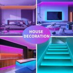 KSIPZE LED Strip - 5m-10m-20m RGB, Fernbedienung, Bluetooth Musik Sync, Timer, Dimmbar, Farbwechsel, Lichtband für Zuhause & Party deco. – Bild 5