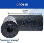 EVEREST FITNESS Faszienrolle 30 cm mittel-hart im Set mit gratis Übungsbuch - Professionelle Faszien Rolle für den Rücken und Wirbelsäule - Foam Roller - Massagerolle inklusive Tasche – Bild 2