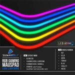Titanwolf - CSL RGB Gaming Mauspad - LED Schreibtischunterlage - 800x300 mm - XXL Mousepad - LED Multi Color - 11 Beleuchtungs-Modi - 7 LED Farben Plus 4 Effektmodi – Bild 4