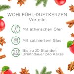 Air Wick Wohlfühl-Duftkerze im Glas – Je bis zu 20 Stunden Brenndauer – Enthält natürliche ätherische Öle – Bild 3