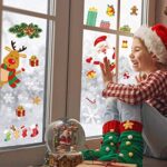 YILEEY Weihnachtsdeko Fenster Fensterbilder Schneeflocken Weihnachten 160, Fensterdeko Selbstklebend Christmas Decorations Fensterbild, PVC Aufkleber Deko für Türen Schaufenster Vitrinen Glasfronten – Bild 6