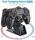 OIVO PS4 Controller Ladestation, Controller Ladestation Charger mit 1,8-Stunden-Ladechip, PS4 Ladegerät Docking Station für Sony Playstation 4/PS4/Pro/PS4 Slim Controller – Bild 3