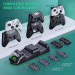 OIVO Xbox Controller Ladestation mit 2-Packs Wiederaufladbaren Akku für Xbox One/Xbox Series X/S, Xbox One Controller Ladestation mit 2x1300mAh Wiederaufladbaren Akku – Bild 3