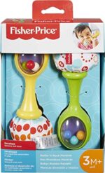 Fisher Price BLT33, Rumba Rasseln mit Stoffenden, Babyspielzeug ab 3 Monaten – Bild 4