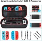 Tasche für NS Switch, Switch OLED, Younik Upgrade Version harte Reisetasche mit grösserem Stauraum für 19 Spielkassetten und anderes NS Switch Zubehör – Bild 2