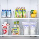 HOOJO Kühlschrank-Organizer-Mülleimer – transparente Kunststoffbehälter für Kühlschrank, Gefrierschrank, Küchenschrank, Speisekammer, Organisation und Aufbewahrung, mittelgross – Bild 4