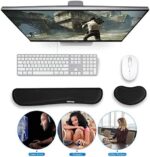 GEMEK Keyboard Handgelenkauflage Pad & Maus Handgelenkauflage Unterstützung für Computer / Laptop,Memory Foam Set für einfaches Tippen und Linderung Handverletzung und Schmerzen im Karpaltunnelsyndrom – Bild 4