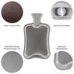 Blumtal Wärmflasche mit Bezug aus Polar Fleece - Wärmeflasche mit wachmaschinengeeignetem, superweichem Bezug aus hochwertigen Materialien, Bettflasche für alle Anlässe – Bild 3