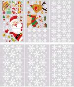 YILEEY Weihnachtsdeko Fenster Fensterbilder Schneeflocken Weihnachten 160, Fensterdeko Selbstklebend Christmas Decorations Fensterbild, PVC Aufkleber Deko für Türen Schaufenster Vitrinen Glasfronten – Bild 3