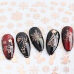 Nagelsticker Weihnachten - JMEOWIO 9 Blatt Nail Art Sticker Nagelaufkleber Selbstklebend Schneeflocke Urlaub Christmas Dekoration Nageldesign Zubehör – Bild 5