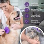 Hertzko Selbstreinigende Slicker Hundebürste und Katzenbürste , Hundebürste Langhaar Hundebürste Kurzhaar Entfernt Mühelos Verfilzungen und Knoten – Bild 5
