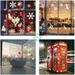 AmzKoi 160 Fensterbilder Weihnachten Selbstklebend, 6 Blätter Weihnachten Fenstersticker Winter Deko Weihnachtsdeko, Fensterbilder Weihnachten Wiederverwendbar – Bild 8