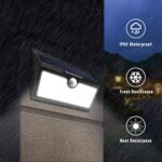 Solarleuchte für Aussen, HETP 78 LED Solarlampe Aussen 180° Superhelle Solarleuchte mit Bewegungsmelder Sicherheitswandleuchte 3 Modi Wasserdichte Wandleuchte Garten [Energieklasse A+++] – Bild 5