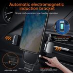 Auckly 15W Fast Wireless Charger Auto Handyhalterung Mit Ladefunktion Automatischer Induktion Motor Betrieb Qi Ladestation Auto Kfz Handy Halterung Auto Lüftung für iPhone Samsung Huawei LG usw – Bild 3
