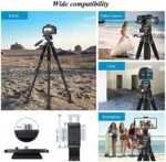 Victiv Kamera Stativ, leichtes Camera Tripod mit Abnehmbar 3-Wege-Kopf, Aluminium fotostativ für DSLR Canon Nikon Sony, Dreibeinstativ for Smartphone mit Handy Halterung – Bild 2