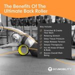 Acumobility Faszienrolle Rücken zum Dehnen & Einrenken der Wirbelsäule bei Rückenschmerzen - Patentierte Schaumstoff Faszienrolle 28 x 18 cm - Ultimative Yoga Rolle für Rücken & Wirbelsäule – Bild 2
