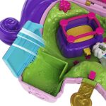 Polly Pocket GVL88 - Einhorn-Party, grosses Spielset mit kleiner Polly und Lila Puppe, +25 Überraschungen,Hüpfburg, Schloss, Schaukel, Schwimmring und mehr, für Kinder ab 4 Jahren – Bild 5