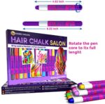 Desire Deluxe Hair Chalk Geschenke für mädchen, Haarkreide zum Haare Färben Spielzeug für Weihnachten, 10 auswaschbare Haarfärbe-Stifte, für Fasching, für Kinder im Alter von 3 4 5 6 7 8 9 11 Jahren – Bild 3