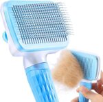 ACE2ACE Haustier Hundebürste Katzenbürste, Haustier Bürsten, Haar Entferner Haustierbürste für Langhaar und Kurzhaar, Sauberes Haustierhaar von der Bürste mit Einem Knopf, Blau Typ 1 – Bild 8