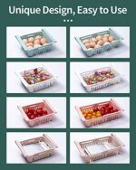 HapiLeap kühlschrank Schubladen, Einstellbare Lagerregal Kühlschrank Partition Layer Organizer, Ausziehbare Kühlschrank Schublade Organizer Kühlschrank Aufbewahrungsbox – Bild 5