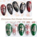 Nagelsticker Weihnachten - JMEOWIO 9 Blatt Nail Art Sticker Nagelaufkleber Selbstklebend Schneeflocke Urlaub Christmas Dekoration Nageldesign Zubehör – Bild 9
