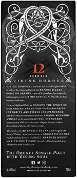 Highland Park 12 Jahre Viking Honour Single Malt Scotch Whisky (1 x 0.7 l), vollmundiger, rauchiger Geschmack, der Whisky mit der Wikinger Seele – Bild 3