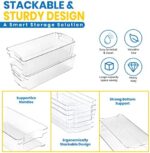 KICHLY Hochwertige vorratsschrank küche organizer - Set von 8 (4 grosse, 4 kleine Behälter) Stauraum für kühlschrank, Schränke, Regale, spülbecken, kosmetik Büromaterial, werkzeug organizer - BPA frei – Bild 2