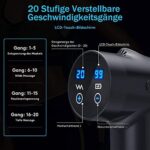 AERLANG Muskel Massagepistole, Massagegerät, Massage Gun mit 20 abgestimmten Intensitätsstufen, Muskelmassagegerät mit LCD-Anzeige-Touchscreen, Faszien Pistole mit 6 Massageköpfen – Bild 5