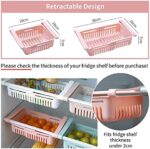 HapiLeap kühlschrank Schubladen, Einstellbare Lagerregal Kühlschrank Partition Layer Organizer, Ausziehbare Kühlschrank Schublade Organizer Kühlschrank Aufbewahrungsbox – Bild 4