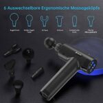 AERLANG Muskel Massagepistole, Massagegerät, Massage Gun mit 20 abgestimmten Intensitätsstufen, Muskelmassagegerät mit LCD-Anzeige-Touchscreen, Faszien Pistole mit 6 Massageköpfen – Bild 4
