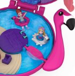 Polly Pocket FRY38 -World Flamingo-Schwimmring Schatulle, zum Spielen und Mitnehmen & GTN13 - Corgi-Hundehotel Schatulle im Haustierhotel-Design, Spielzeug ab 4 Jahren – Bild 4