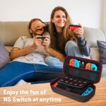 Tasche für NS Switch, Switch OLED, Younik Upgrade Version harte Reisetasche mit grösserem Stauraum für 19 Spielkassetten und anderes NS Switch Zubehör – Bild 6